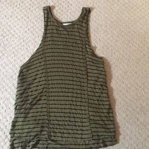 black and green striped tank top